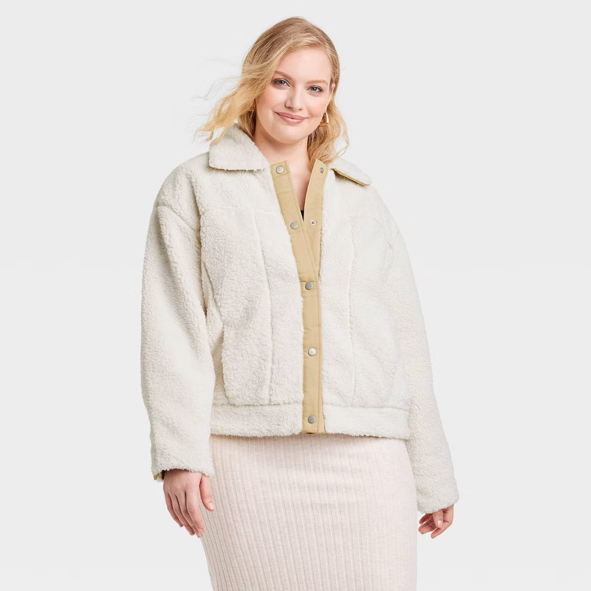 Women's Utility Faux Fur Jacket - Universal Thread™ White | Target