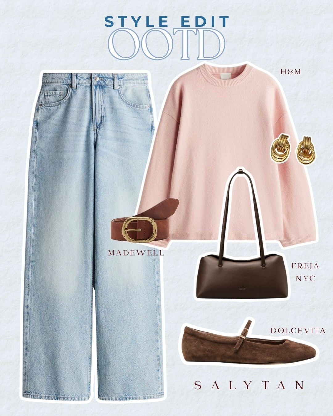 
Madewell Code: LETSGO for 40% off
Dolce Vita Code: BLACKFRIDAY for 30%

•Madewell The Greta Ballet Flat
•Pink Sweater from H&M
•Dolce Vita Caely Ballet Flats Dk Brown Suede
•The Mini Crossbody Bag

Easy Fall/Winter Transitional Outfit
Style Edit: OOTD

#LTKCyberWeek #LTKootd #LTKSeasonal