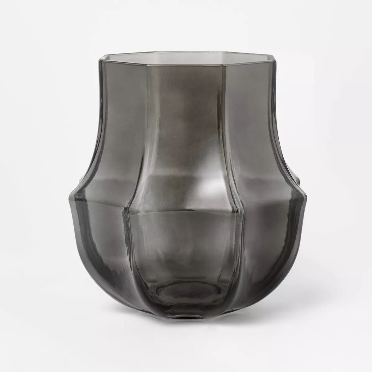 Geo Glass Decorative Vase Gray - Threshold™ designed with Studio McGee | Target