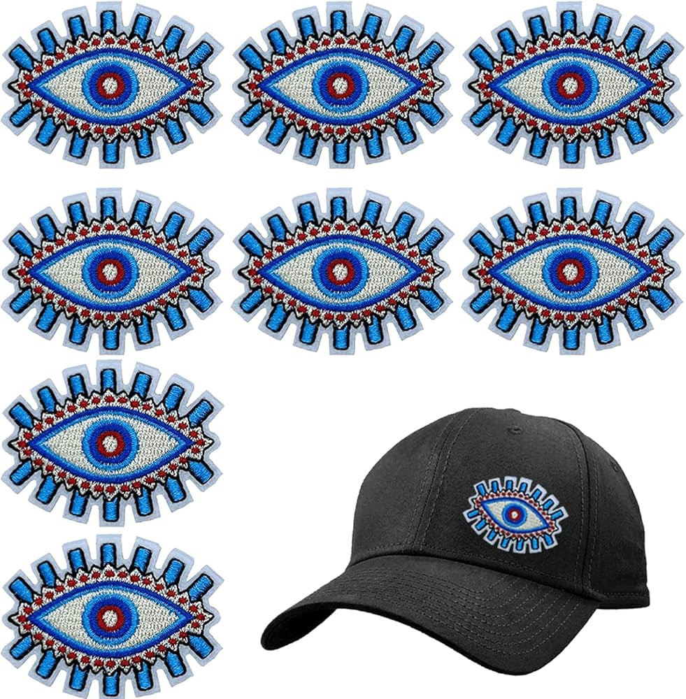 8Pcs Egypt Evil Eye Embroidered Applique Patches, Sew on /Iron on Patches for Clothing, Jackets, ... | Amazon (US)