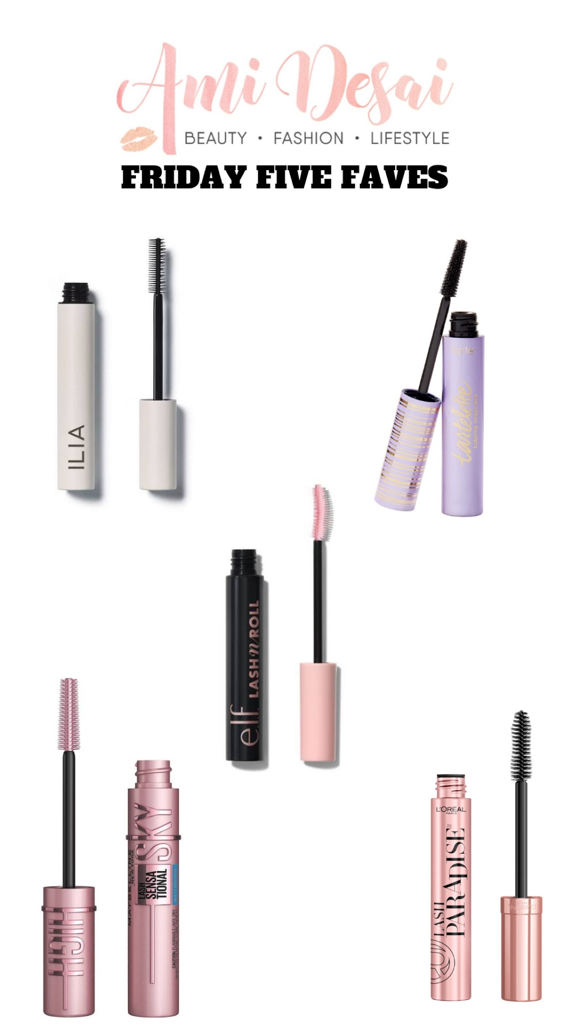 My top 5 picks for mascara!!

Maybelline Lash Sensational Sky High Lengthening Mascara

L'Oreal Paris Voluminous Lash Paradise

Tarte Tartelette Tubing Mascara

ELF Cosmetics Lash 'N Roll Curling & Lifting Mascara

ILIA Limitless Lash Lengthening Clean Mascara

#LTKbeauty #LTKFind #LTKunder50