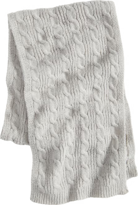 Rib Edge Shine Cable Knit Scarf, Created for Macy's | Macy's
