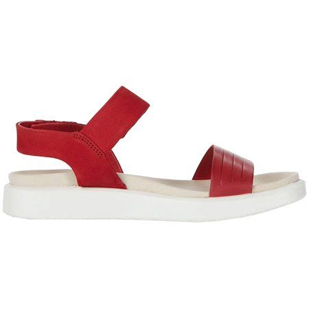 ECCO Flowt Strap Sandal Chili Red/Chili Red Cow Leather/Cow Nubuck | Walmart (US)