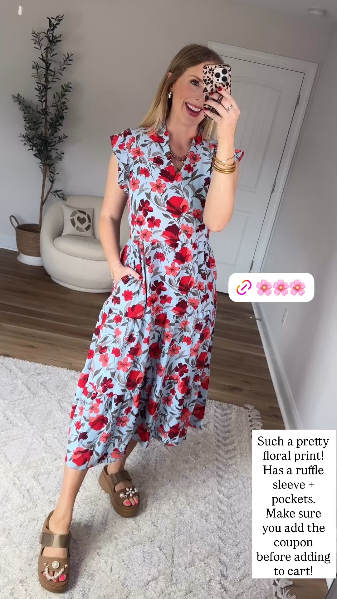 Walmart floral midi dress try on 

#LTKootd #LTKmomlife