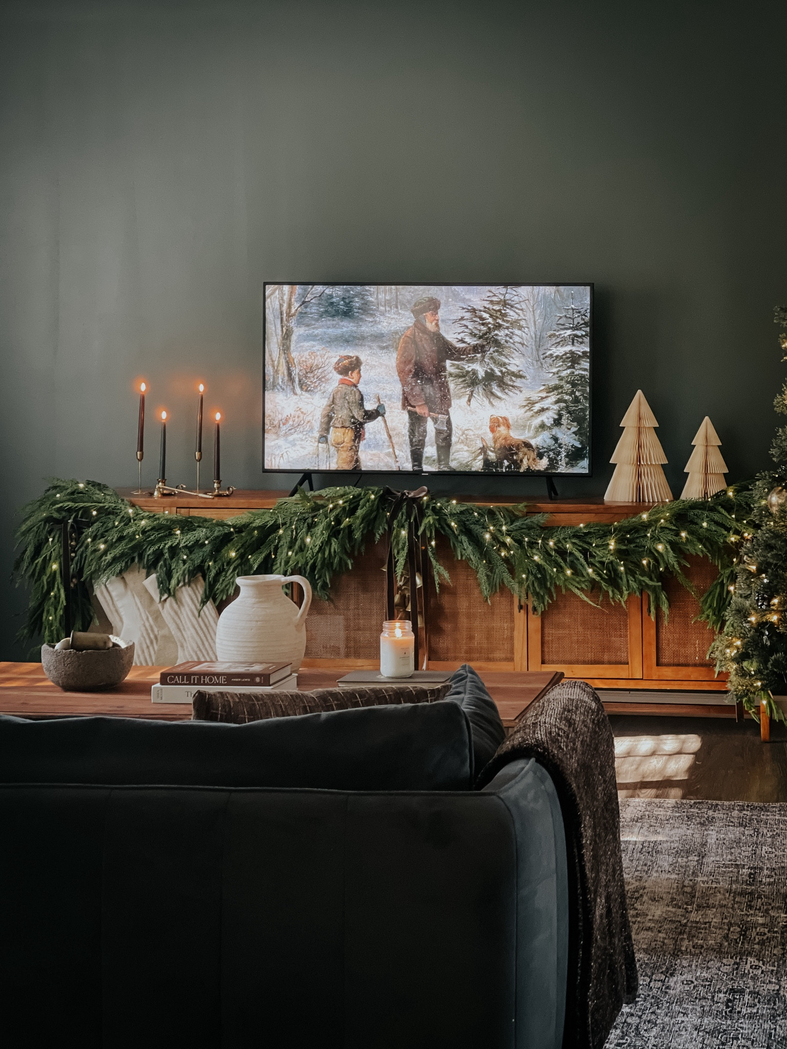 Christmas garland. Garland. Christmas mantle. Cypress garland. Twinkle lights. Norfolk pine. Tv console    

#LTKSeasonal #LTKCyberWeek #LTKHoliday