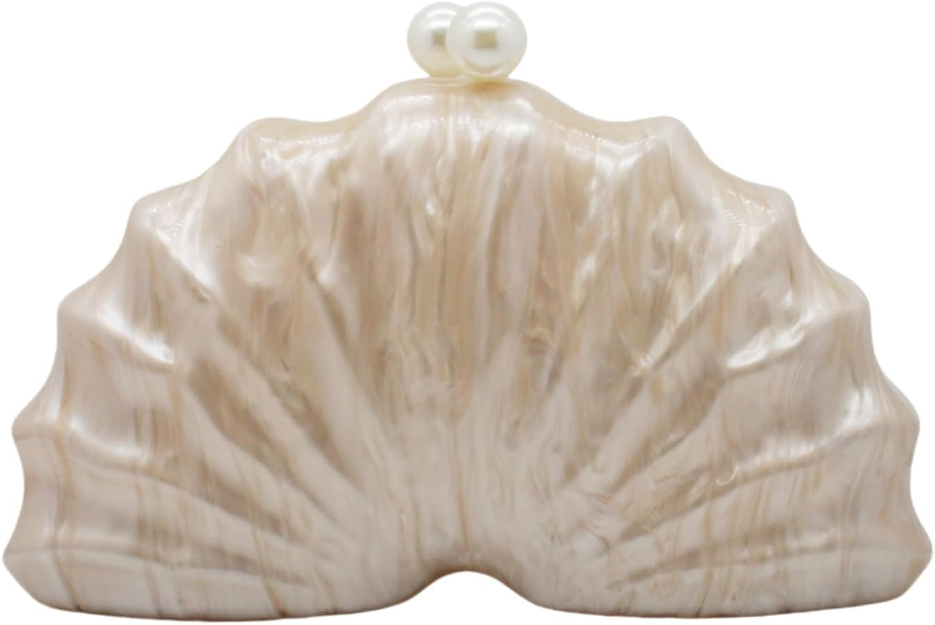 Women Acrylic Shell Shaped Clutch Luxury Marble Acrylic Evening Handbag Unique Chain Shoulder Bag... | Amazon (US)