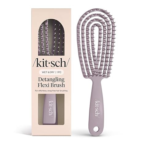 Kitsch Detangler Brush – Flexible Curly Hair Brush for Women, Men & Kids | Detangling Hairbrush... | Amazon (US)