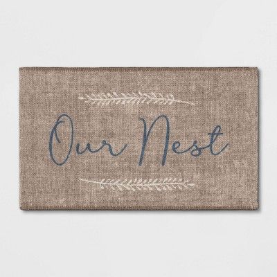 2&#39;x3&#39; Our Nest Printed Rug Gray - Threshold&#8482; | Target