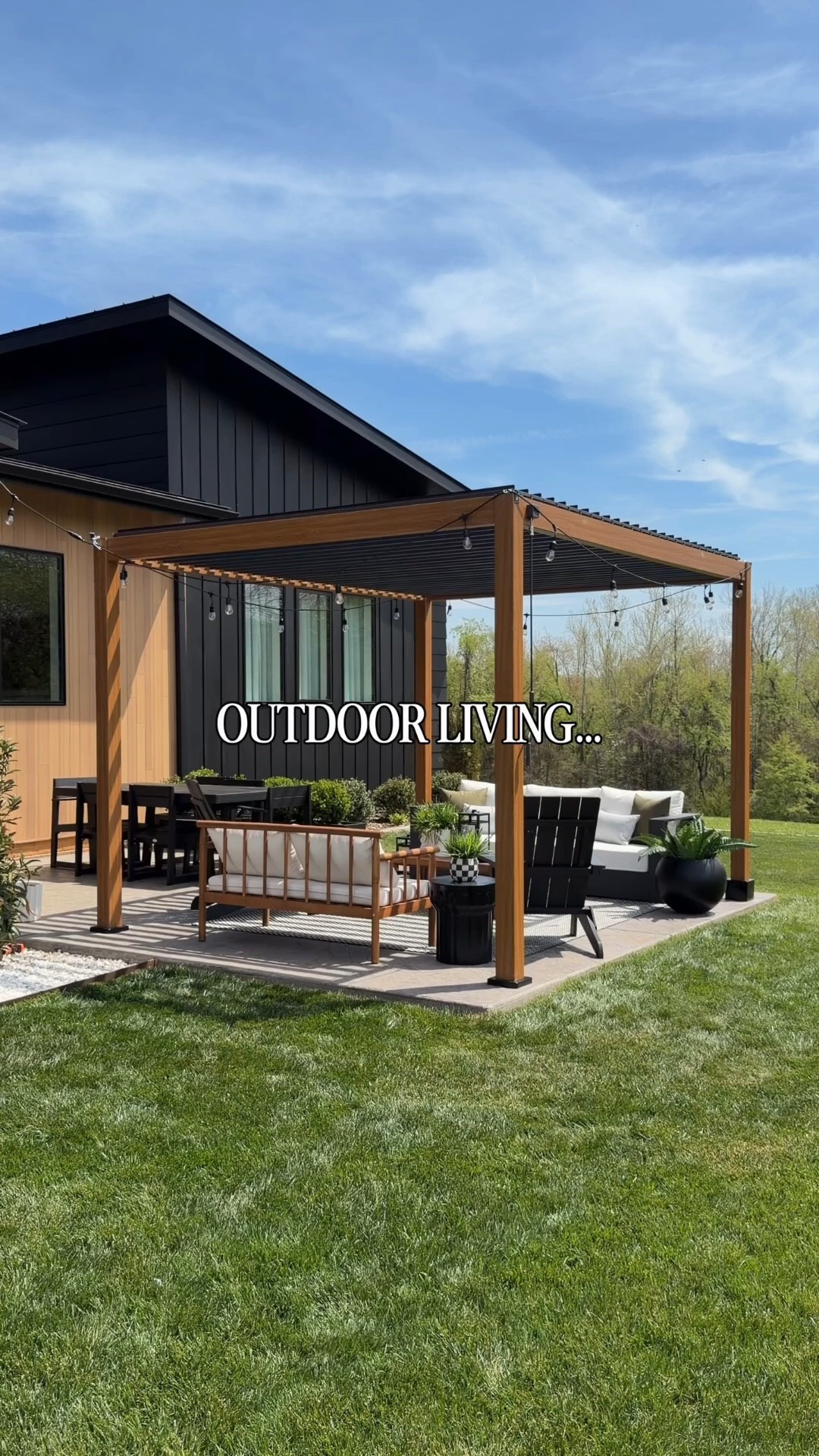 I didn’t realize how much we’d use this space until it finally came together 🤍
 
patio, pergola, sofa, coffee table, outdoor furniture, dining table, planter, plants, porch, outdoor decor, bed bath & beyond 

#LTKHome