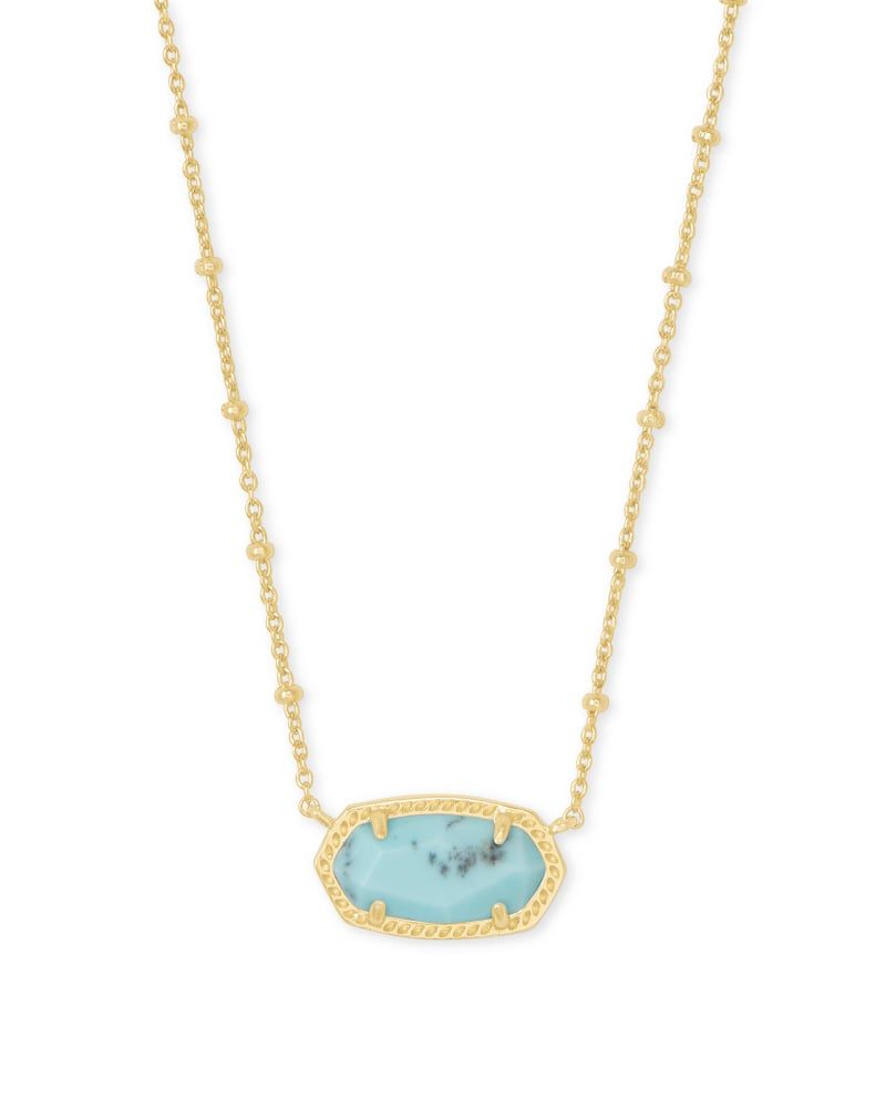 Elisa Satellite Gold Pendant Necklace in Light Blue Magnesite | Kendra Scott