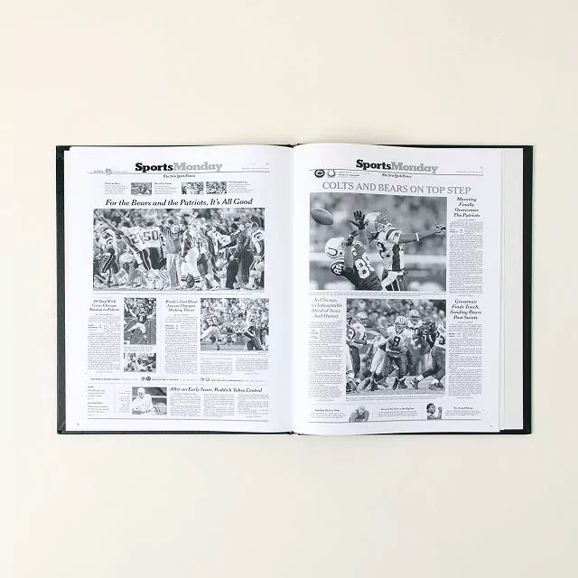 New York Times Custom Football Book | UncommonGoods
