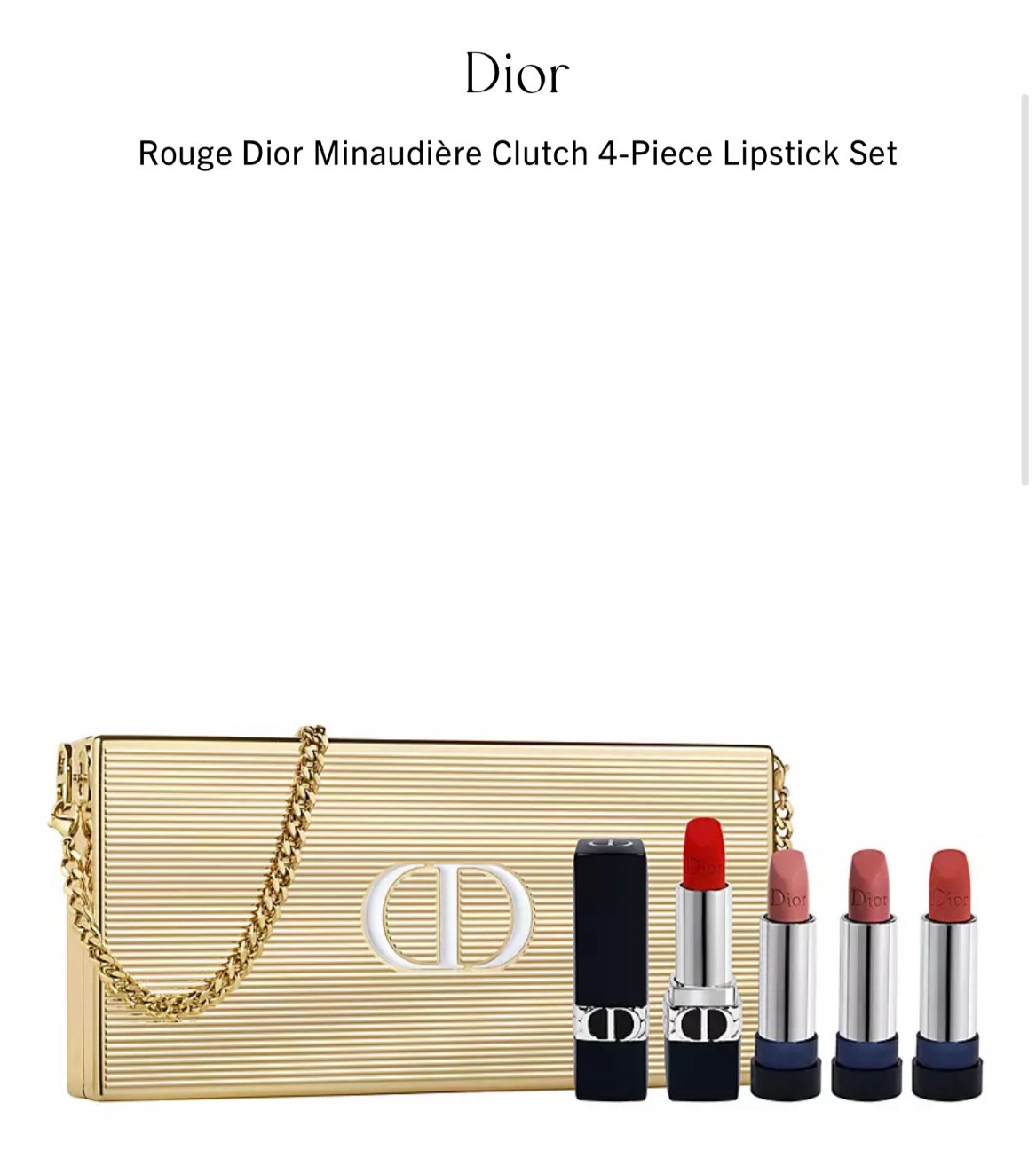 This Rouge Dior Minaudière Clutch 4-Piece Lipstick Set is a must have! It will sell out!

#LTKCyberWeek #LTKHoliday #LTKGiftGuide