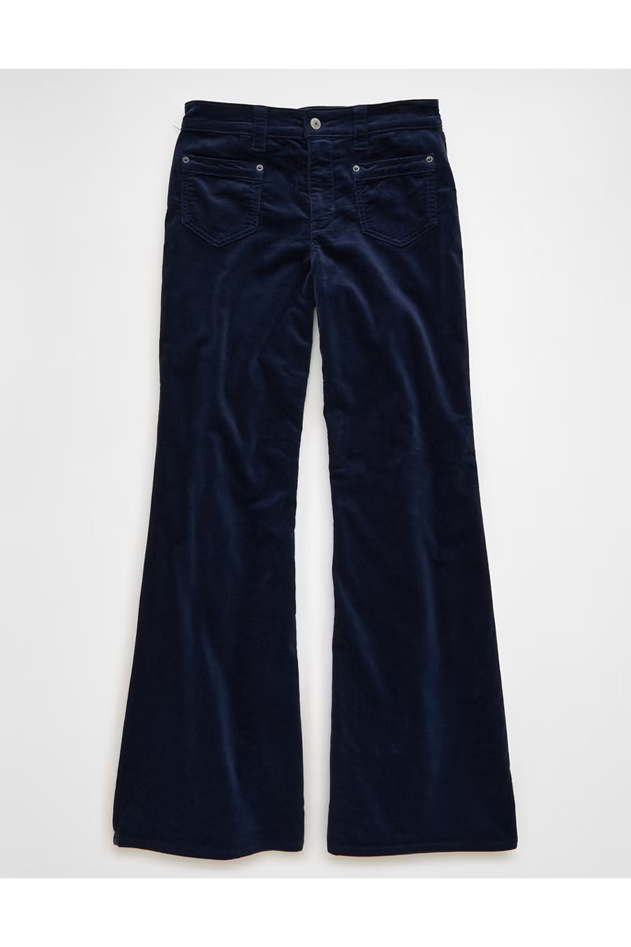 AE High-Waisted Corduroy Flare Pant Women's Rich Navy 12 Regular | American Eagle Outfitters (US & CA)