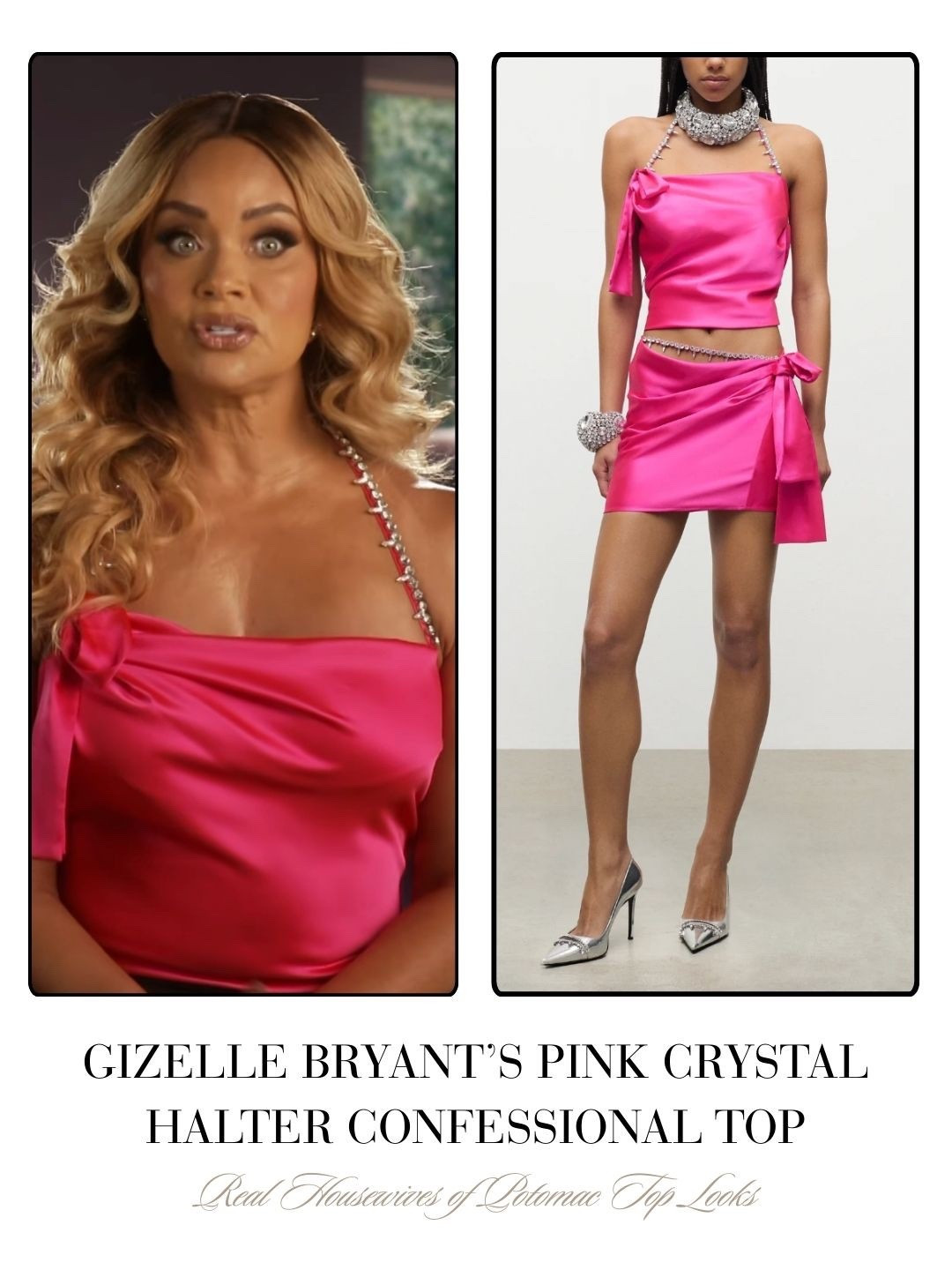 Gizelle Bryant’s Pink Crystal Halter Confessional Top 