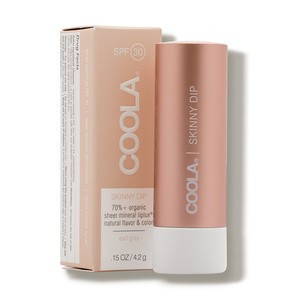 COOLA Mineral Liplux Organic Tinted Lip Balm Sunscreen SPF 30 in Skinny Dip | Dermstore | Dermstore