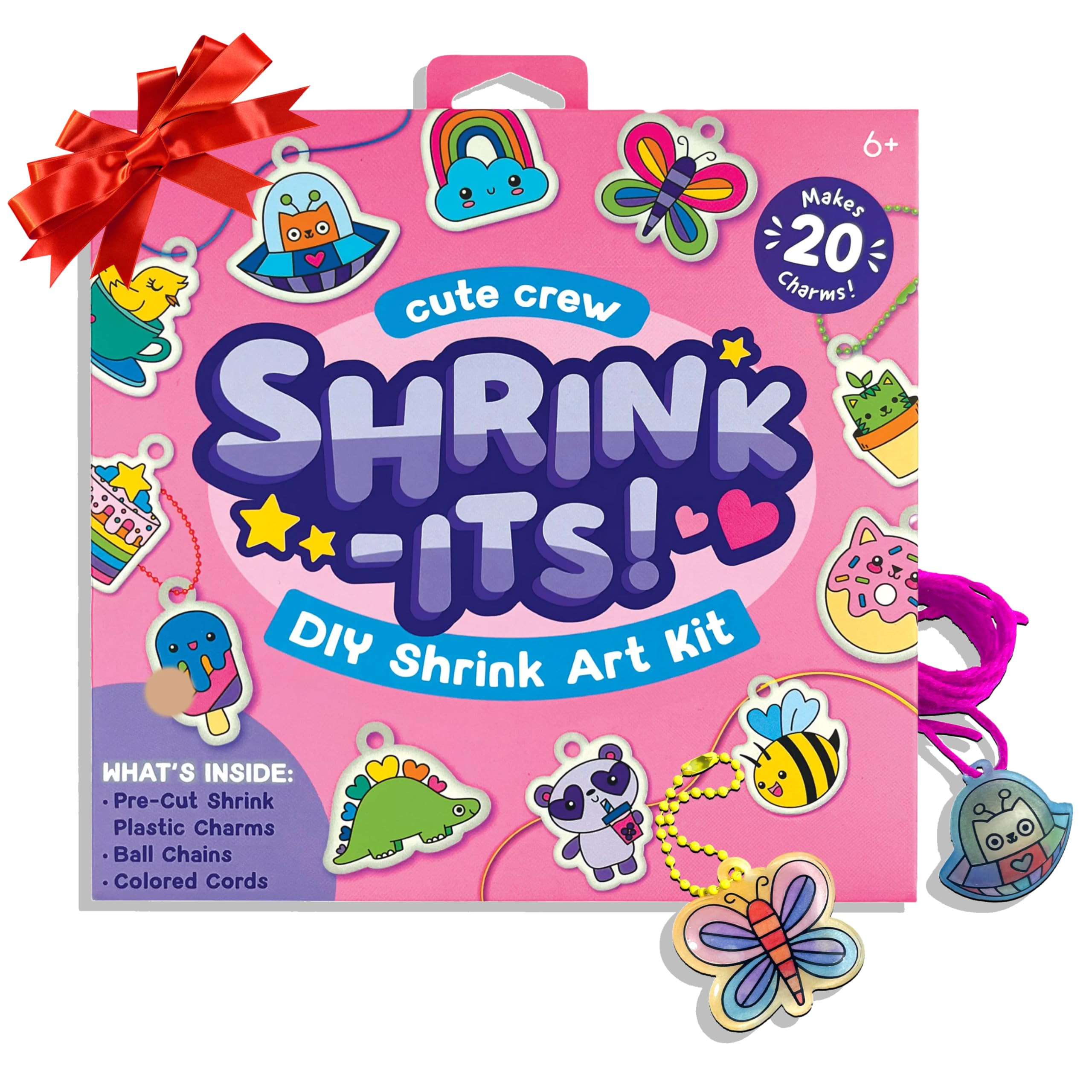 Ooly 28 PC DIY Shrinking Art Kit for Kids, 20 Plastic Pre Cut Charms and More, No Mess Creative A... | Amazon (US)