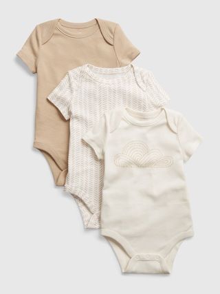 Baby 100% Organic Cotton Bodysuit (3-Pack) | Gap (US)