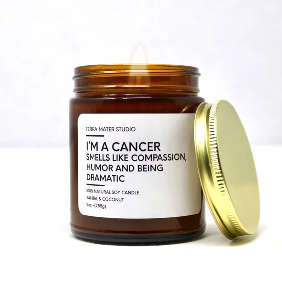 Funny Cancer Candle  Cancer Birthday Gift  Soy Wax Candle  | Etsy | Etsy (US)