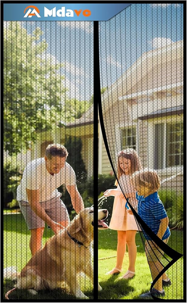 Mesh Screen with Magnetic Closure-Keeps Bugs Out Let Breeze in, Heavy Duty - Pet and Kid Friendly... | Amazon (US)