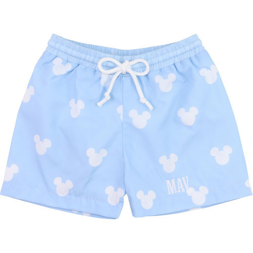 Blue And White Mouse Ears Swim Trunks | Cecil and Lou