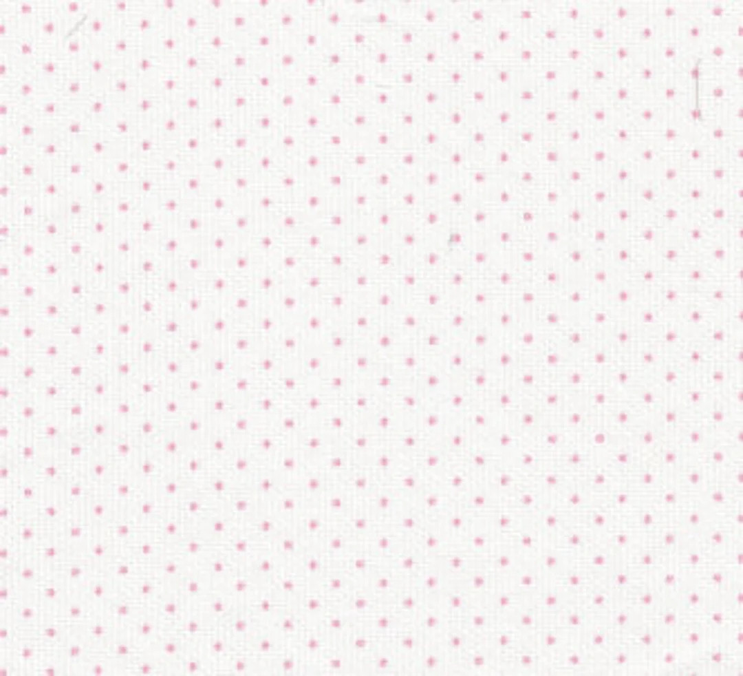 Tiny Pink Dots on White Pique Fabric by Fabric Finders | Etsy (US)