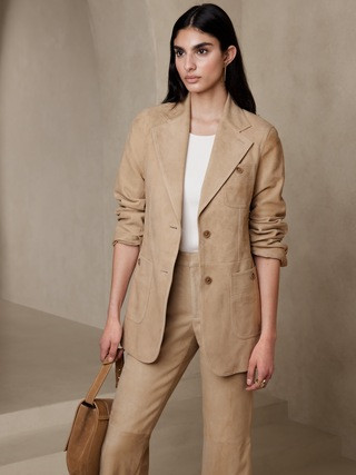 Heritage Briar Suede Blazer | Banana Republic (US)