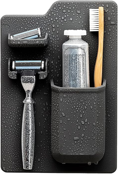 TOOLETRIES The Harvey Toothbrush & Razor Holder, Wall Mounted Bathroom Organizer for Toothbrushes... | Amazon (US)