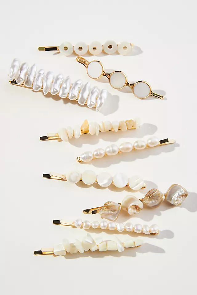 Set of 9 Seashell Hair Clips | Anthropologie (US)