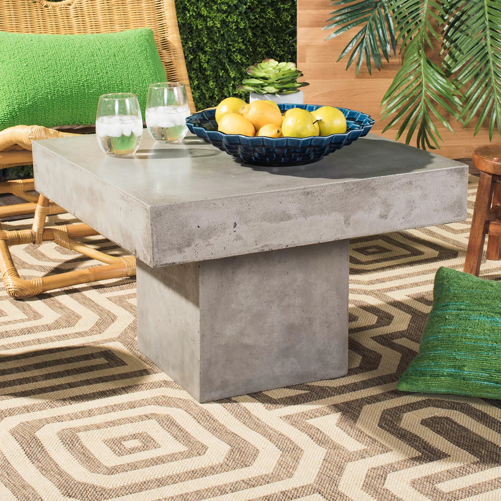 Safavieh Square Indoor / Outdoor Concrete Coffee Table, Dark Grey | Kohl's