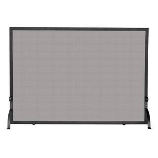 UniFlame Olde World Iron 39 in. W Single-Panel Fireplace Screen with Steel Construction and Heavy... | The Home Depot
