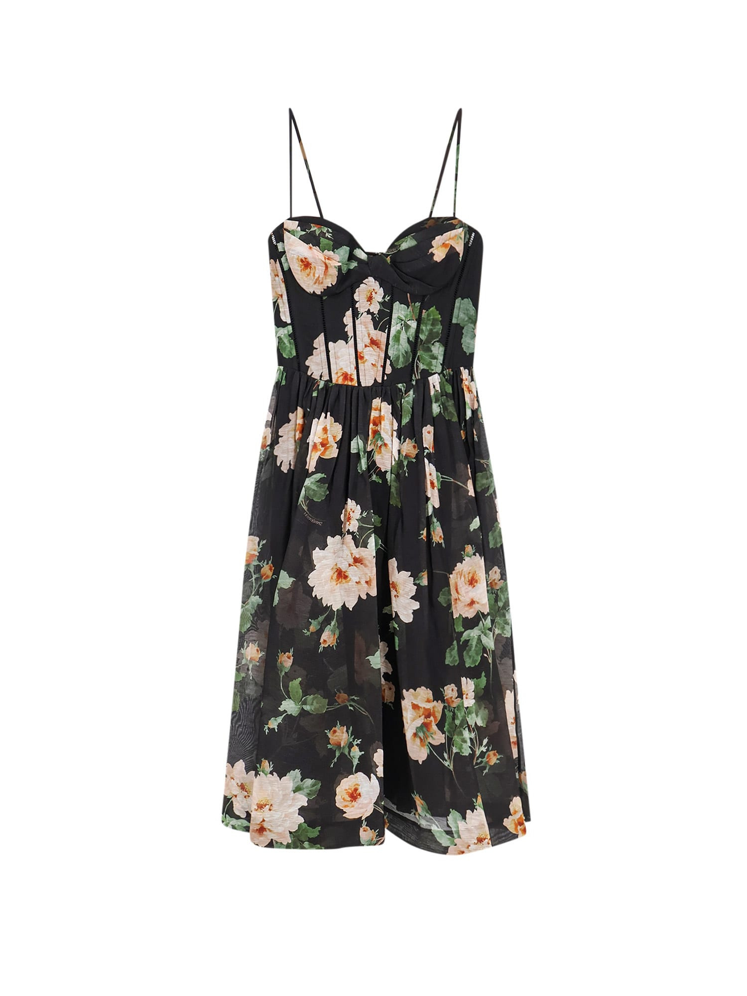 Zimmermann Luna Corset Linen And Silk Dress | Italist.com US