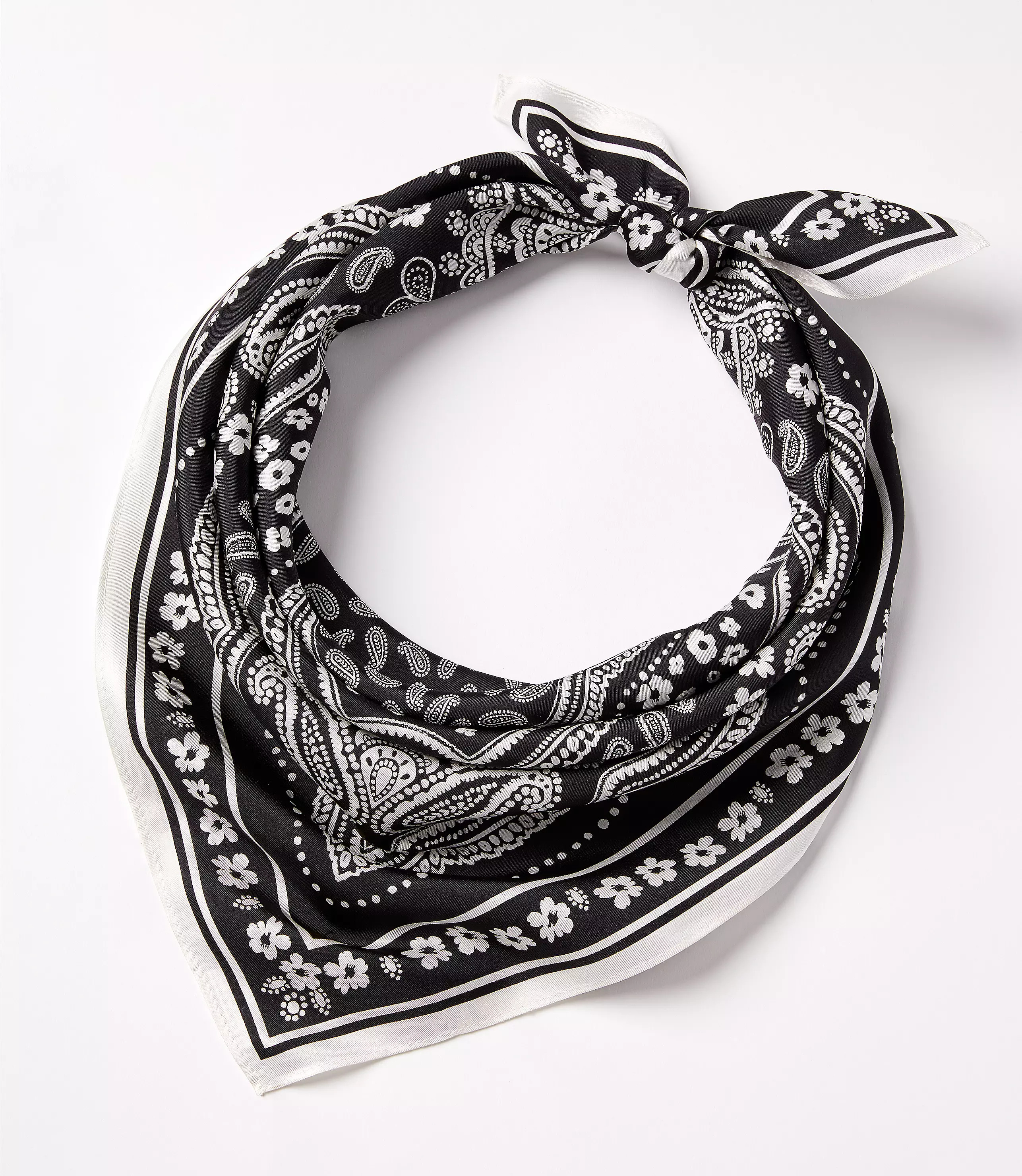 Paisley Silk Square Scarf | LOFT