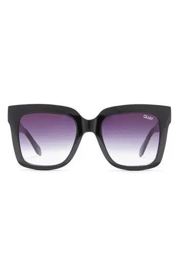 QUAY Icy 52mm Gradient Square Sunglasses in Black Fade at Nordstrom Rack | Nordstrom Rack
