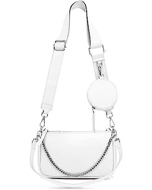 AMHDV Women Multipurpose Crossbody Bags Small Shoulder Bag Fashion 3 in 1 Zip Handbags with Coin ... | Amazon (US)