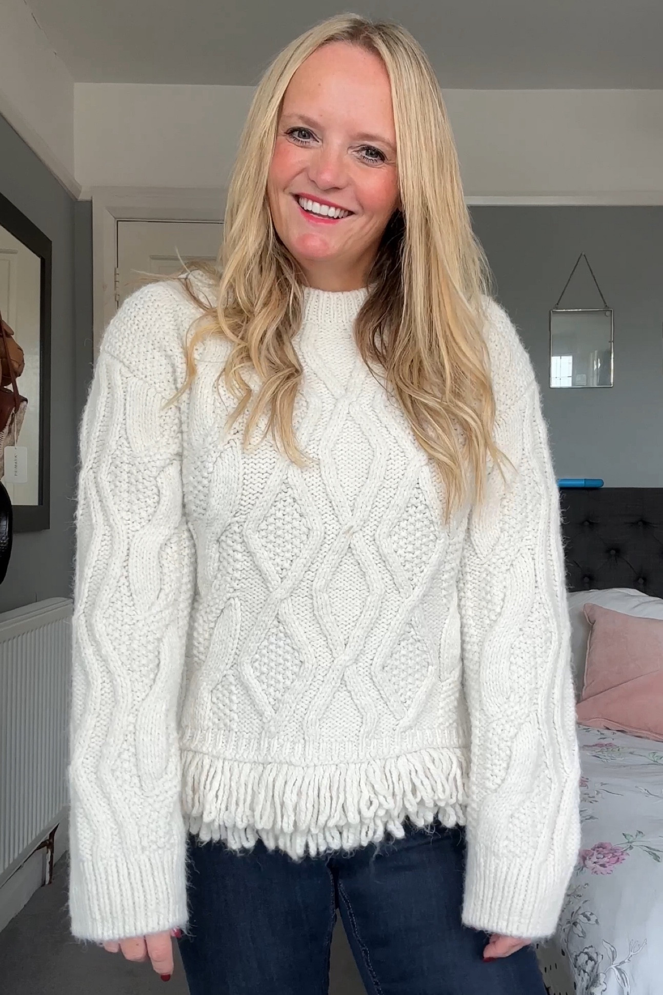Amazing fringed jumper from M&S ❤️
I’m wearing a size medium. £39.50 - check your sparks cards though as I had 15 % off knitwear! 

#LTKcurves #LTKautumn #LTKmidsize
