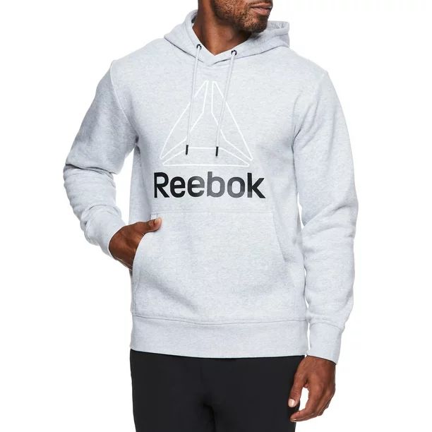 Reebok Mens and Big Mens Active Pullover Delta Fleece Hoodie, Up to 3XL | Walmart (US)