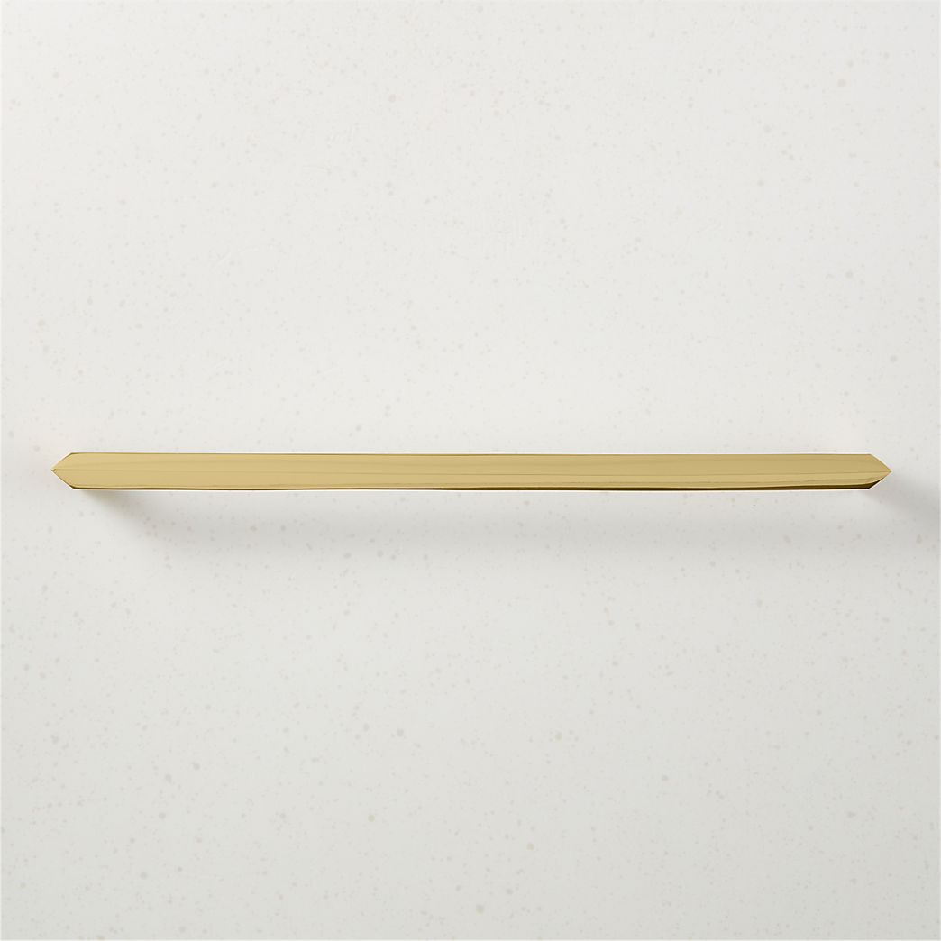 Blaine Brushed Brass Handle 12" + Reviews | CB2 | CB2