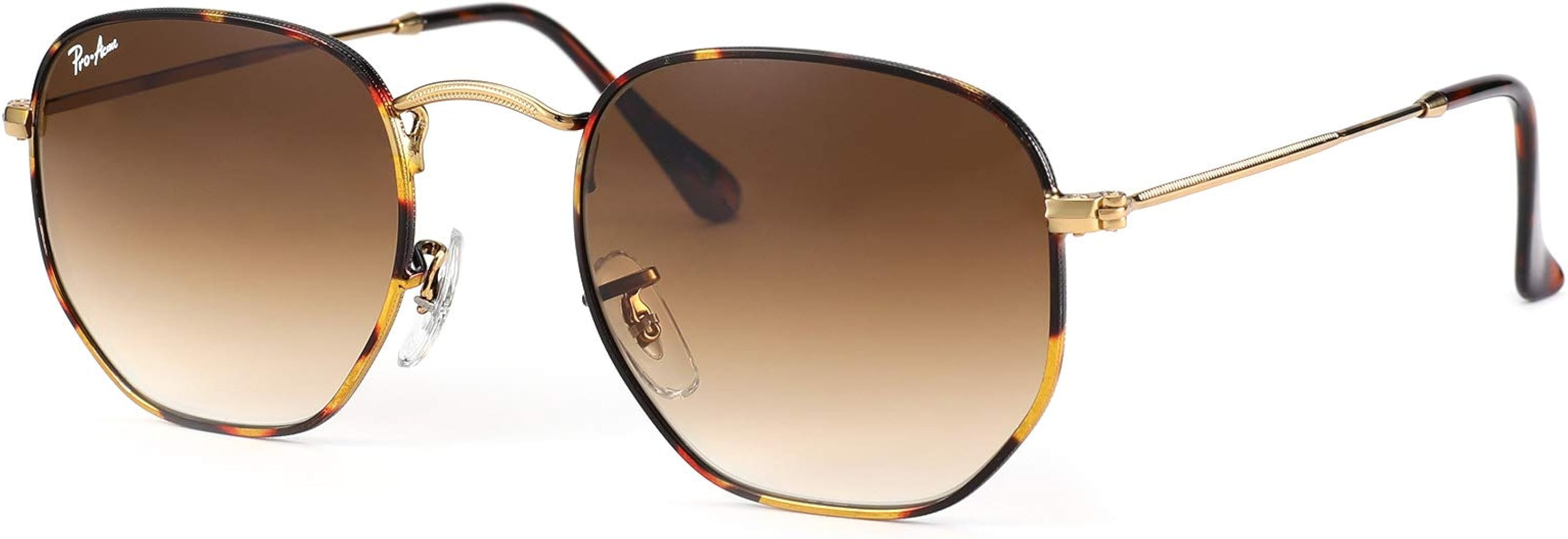 Pro Acme Small Square Sunglasses for Women Men 100% Real Glass Lens Hexagonal Frame | Amazon (US)