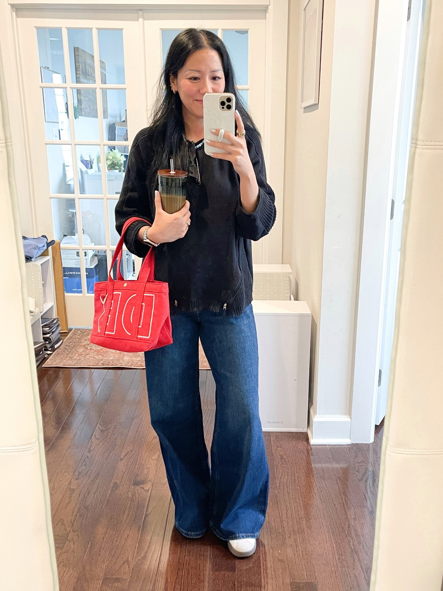 Exact sweater is old (Brand- Neon Buddha)
Size 2 regular in jeans (0 fits better in the waist but the rise is too short for my long torso)
Kids 6 sneakers

#LTKootd #LTKOver40 #LTKPetite