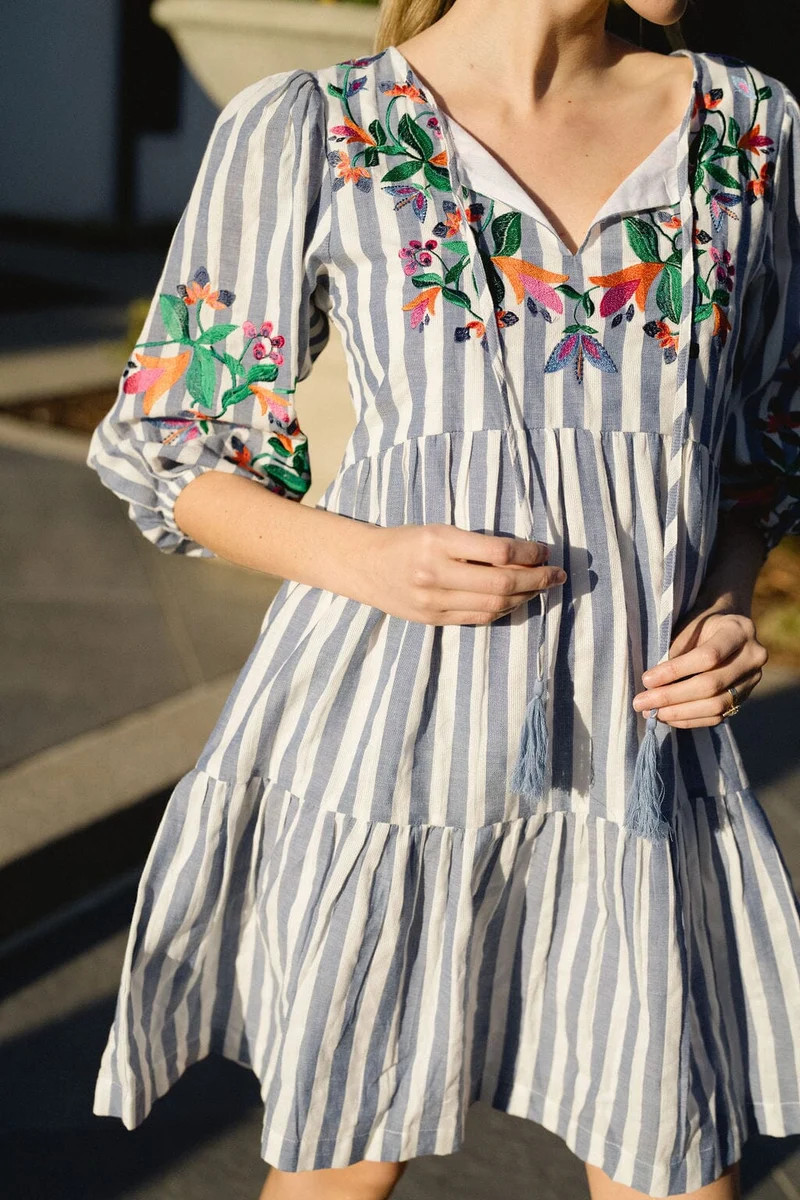 Paula-Mini-Dress-Striped | Briton Court