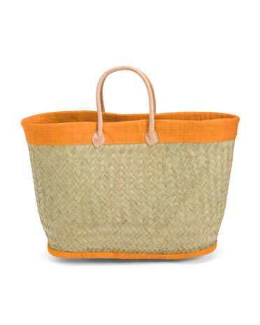 Large Woven Basket Bag for Women | Leather | Marshalls