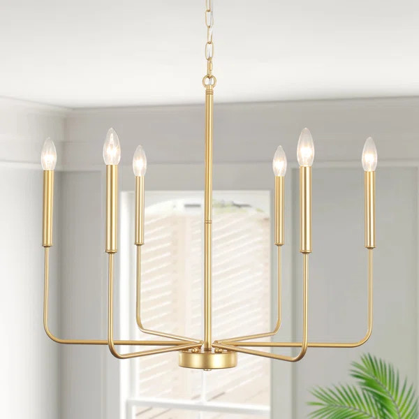 Marshana 6-Light Classic / Traditional Chandelier Modern Farmhouse Candle Style Chandelier | Wayfair North America