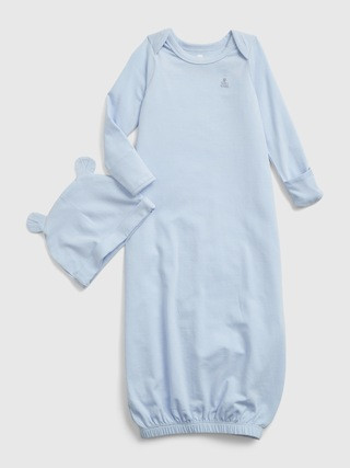 babyGap First Favorite Sleep Gown with Beanie | Gap (US)