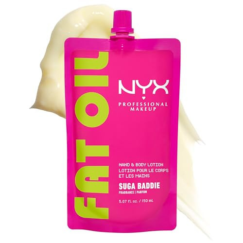 NYX PROFESSIONAL MAKEUP Fat Oil Hand & Body Lotion in Suga Baddie, Vanilla Lotion with 24HR Hydration, Lightweight, Body Moisturizer With Avocado Oil, Vegan & Cruelty-Free | Amazon (US)