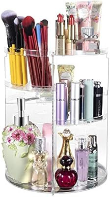 360° Rotating Makeup Organizer, Spinning Bathroom Organizer Countertop, Carousel Vanity Organize... | Amazon (US)