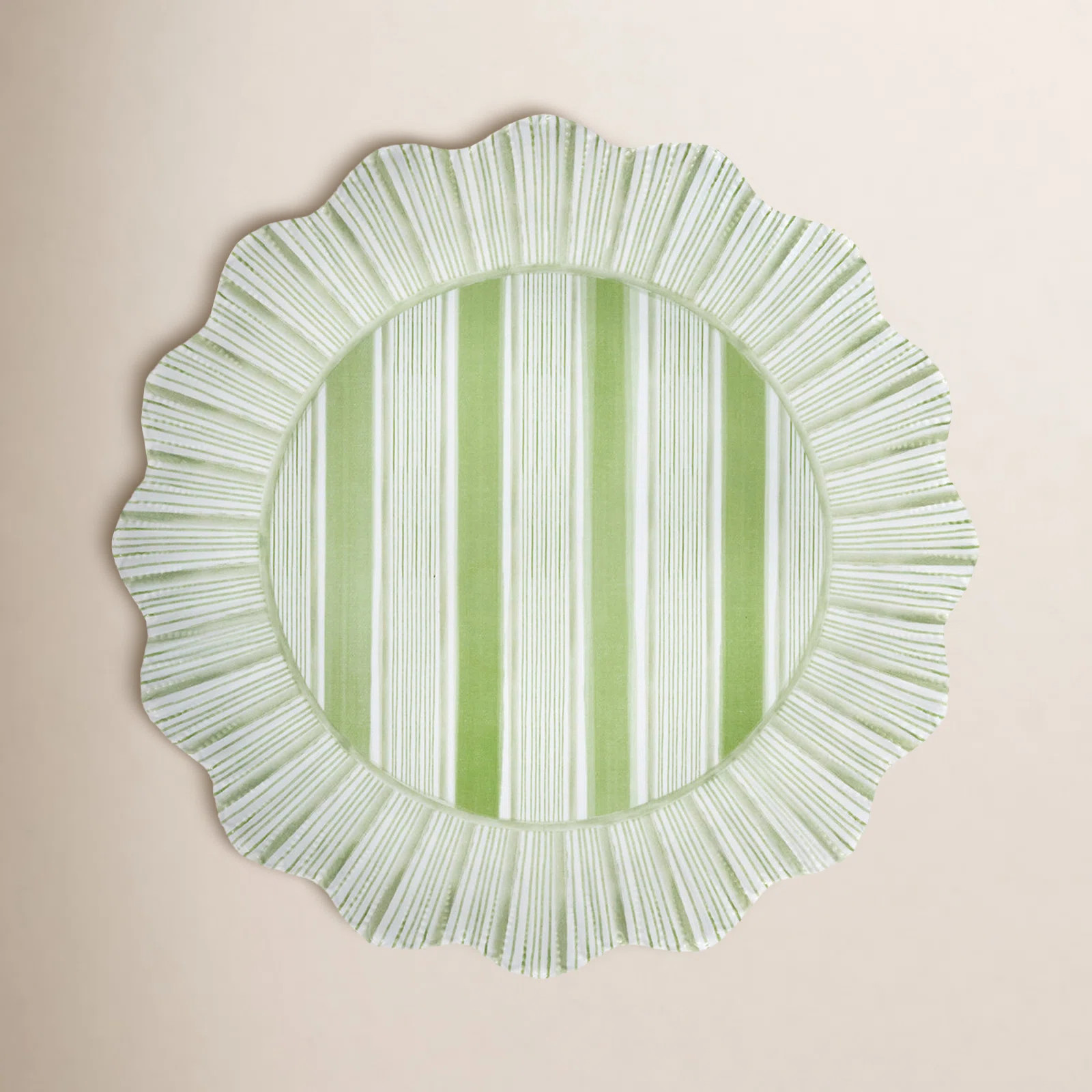 Cabana Stripe Melamine Dinner Plate - Ocean | Wayfair North America