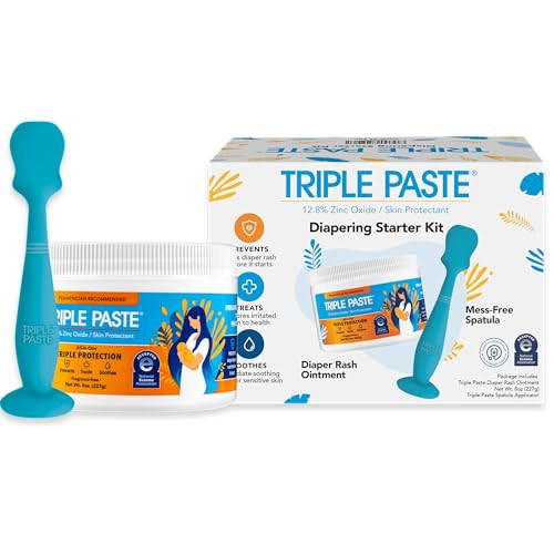Triple Paste Diaper Rash Cream and Spatula Bundle - 8 oz Zinc Oxide Ointment and Spatula Treatment, Soothe and Prevent Rash with a Pediatrician-Recommended Hypoallergenic Formula | Amazon (US)