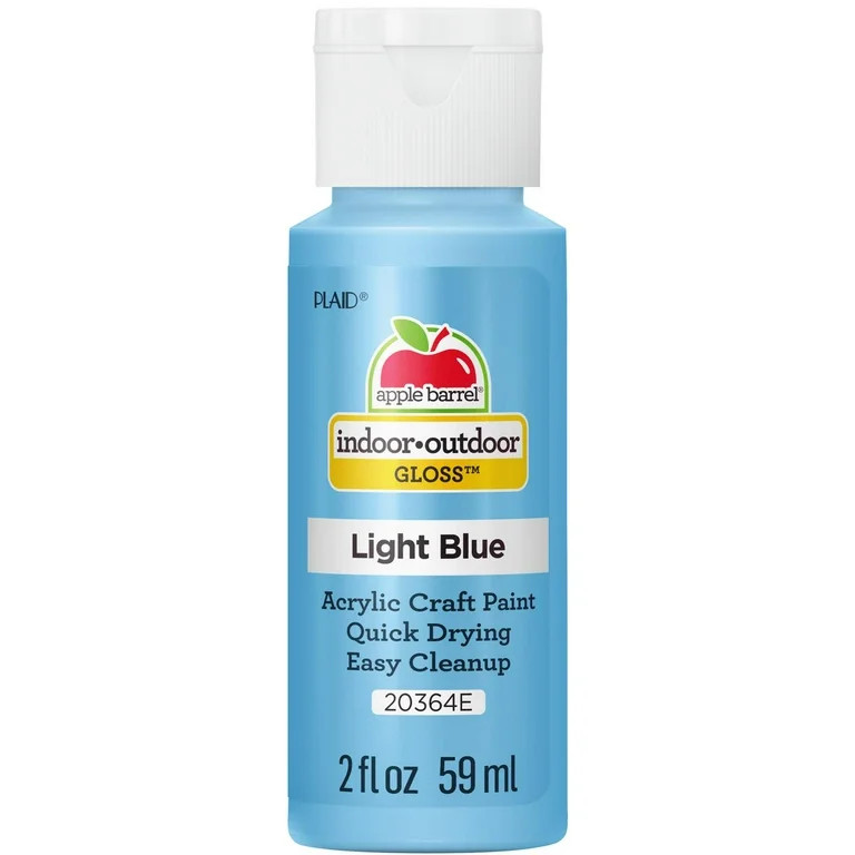 Apple Barrel Acrylic Craft Paint, Gloss Finish, Light Blue, 2 fl oz | Walmart (US)