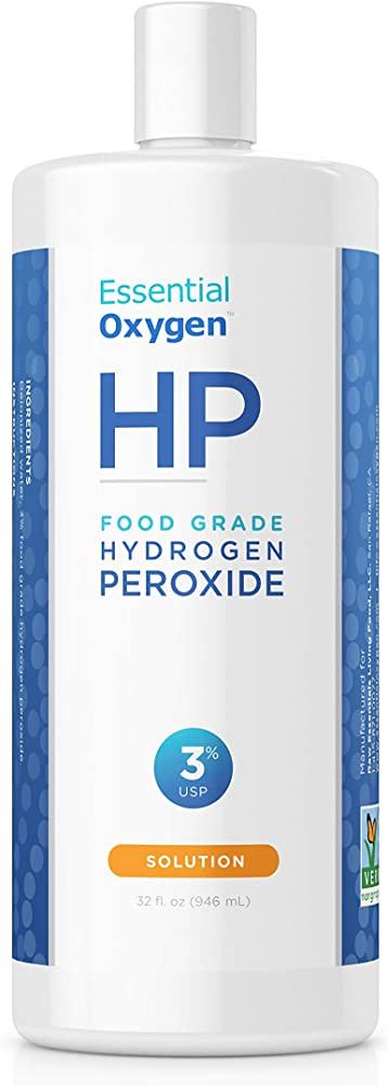 Essential Oxygen Food Grade Hydrogen Peroxide 3%, Natural Cleaner, Refill, 32 Fl Oz | Amazon (US)