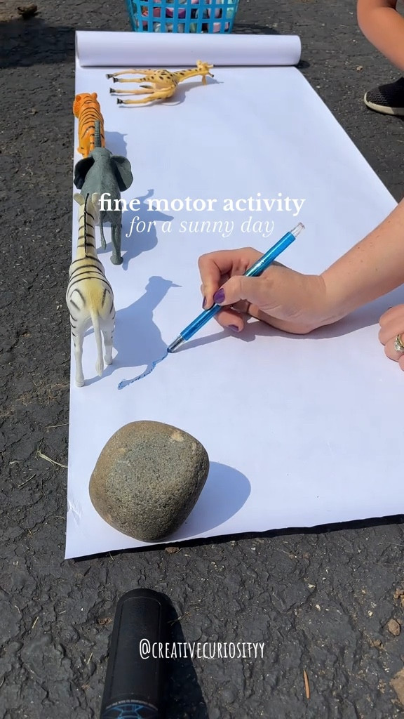 Fine motor animal tracing on a sunny day!

#LTKKids #LTKFamily